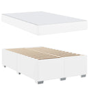 Sengestel med madras Hvid 120 x 190 cm Stof