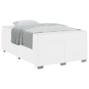 Sengestel med madras Hvid 120 x 190 cm Stof