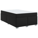 Sengestel med madras Sort 120 x 200 cm Stof