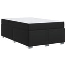 Sengestel med madras Sort 120 x 200 cm Stof