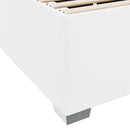 Sengestel med madras Hvid 120 x 200 cm Stof