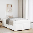 Sengestel med madras Hvid 120 x 200 cm Stof