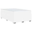 Sengestel med madras Hvid 120 x 200 cm Stof