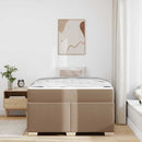 Sengestel med madras Cappuccino 120 x 200 cm Stof