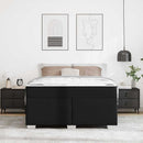 Sengestel med madras Sort 140 x 200 cm Stof