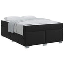 Sengestel med madras Sort 140 x 200 cm Stof