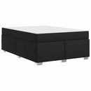 Sengestel med madras Sort 140 x 200 cm Stof