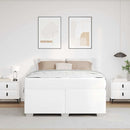 Sengestel med madras Hvid 140 x 200 cm Stof