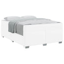 Sengestel med madras Hvid 140 x 200 cm Stof