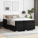 Sengestel med madras Sort 160 x 200 cm Stof
