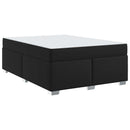 Sengestel med madras Sort 160 x 200 cm Stof