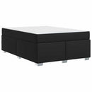Sengestel med madras Sort 160 x 200 cm Stof