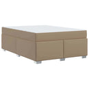 Sengestel med madras Cappuccino 160 x 200 cm Stof