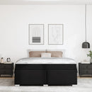 Sengestel med madras Sort 180 x 200 cm Stof