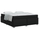Sengestel med madras Sort 180 x 200 cm Stof