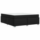 Sengestel med madras Sort 180 x 200 cm Stof