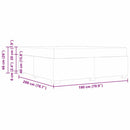 Sengestel med madras Sort 180 x 200 cm Stof