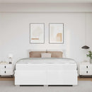 Sengestel med madras Hvid 180 x 200 cm Stof