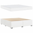 Sengestel med madras Hvid 180 x 200 cm Stof