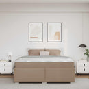 Sengestel med madras Cappuccino 180 x 200 cm Stof