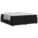 Sengestel med madras Sort 200 x 200 cm Stof
