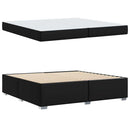 Sengestel med madras Sort 200 x 200 cm Stof