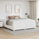 Sengestel med madras Hvid 200 x 200 cm Stof