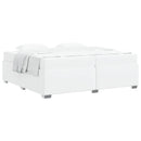 Sengestel med madras Hvid 200 x 200 cm Stof
