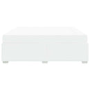Sengestel med madras Hvid 200 x 200 cm Stof