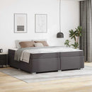 Sengestel med madras Grå 200 x 200 cm Stof