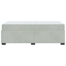 Sengestel med madras Lysegrå 80 x 200 cm Stof