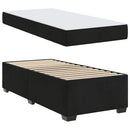 Sengestel med madras Sort 80 x 200 cm Stof