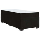 Sengestel med madras Sort 90 x 190 cm Stof