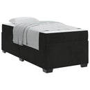 Sengestel med madras Sort 90 x 200 cm Stof