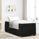 Sengestel med madras Sort 100 x 200 cm Stof