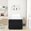 Sengestel med madras Sort 100 x 200 cm Stof