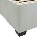 Sengestel med madras Lysegrå 120 x 190 cm Stof