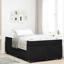 Sengestel med madras Sort 120 x 190 cm Stof