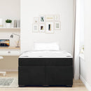 Sengestel med madras Sort 120 x 200 cm Stof