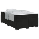 Sengestel med madras Sort 120 x 200 cm Stof