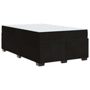 Sengestel med madras Sort 120 x 200 cm Stof