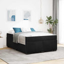 Sengestel med madras Sort 160 x 200 cm Stof