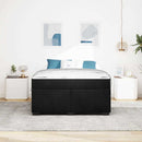 Sengestel med madras Sort 160 x 200 cm Stof