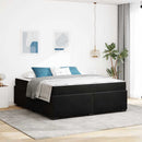 Sengestel med madras Sort 180 x 200 cm Stof