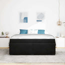 Sengestel med madras Sort 180 x 200 cm Stof