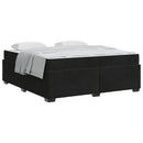 Sengestel med madras Sort 180 x 200 cm Stof