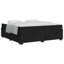 Sengestel med madras Sort 200 x 200 cm Stof