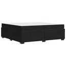 Sengestel med madras Sort 200 x 200 cm Stof