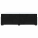 Sengestel med madras Sort 200 x 200 cm Stof