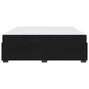Sengestel med madras Sort 200 x 200 cm Stof